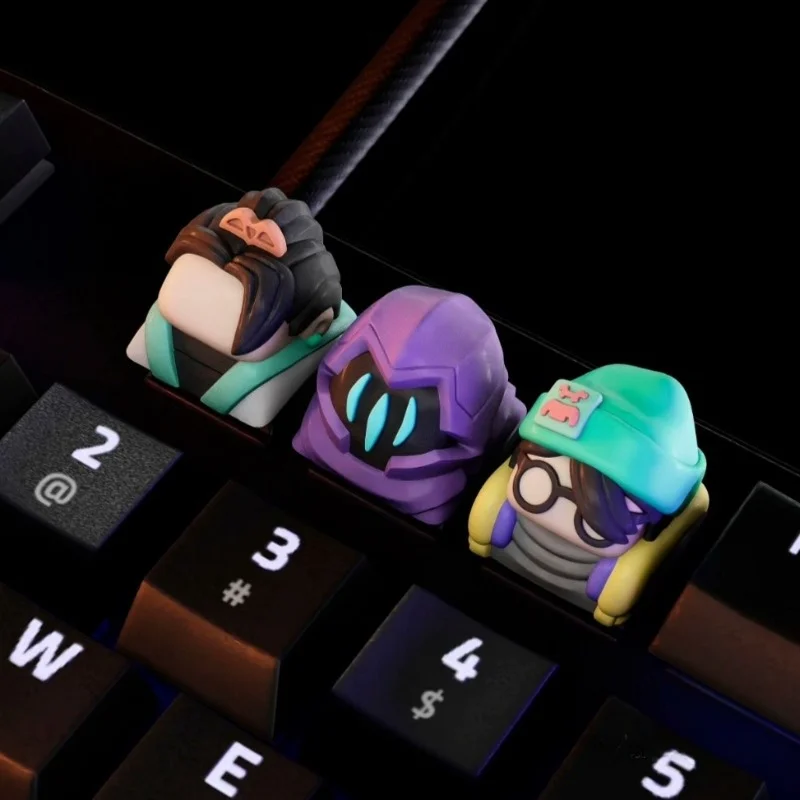 

Valorant Keycap Original Omen Sage KILLJOY Anime Keyboards Keycaps Game Peripheral Stereoscopic Key Caps for Mechanical Keyboard