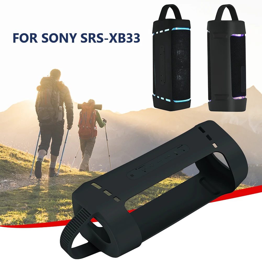 Soft Silicone Carrying Pouch Shock Proof Waterproof Speaker Protective Case Bluetooth-compatible Speaker Cover for Iconic Brand SRS-XB33