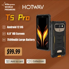 Hotwav T5 Pro 4G Rugged Smartphone Android 12 OS MTK6761 6.0 Inch Screen 4GB 32GB 7500mAh Massive Battery 13MP Main Camera 2022
