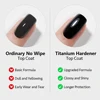 CHUNSHU UpgradesTempered Top Coat 15ml Long Wear No Wipe Titanium Top Gel Varnish Sealing For Manicure Super Shining Diamond Top 3