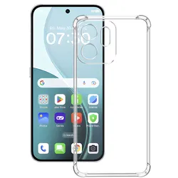 Silicone Soft Transparent Shockproof Phone Case with Airbag Protection for Oppo Reno14 F 5G (Shockproof Case)