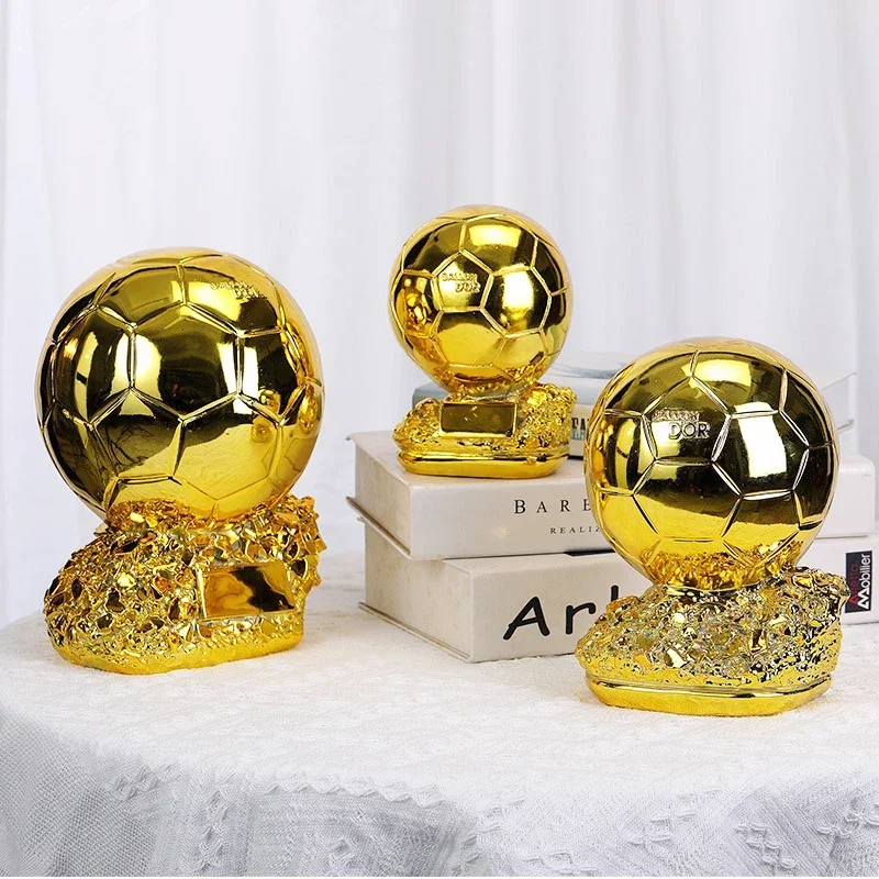 Spherical Trophy 25cm Golden Ballon Football Excellent Player Award Competition Honor Reward Best Gift Home Decor