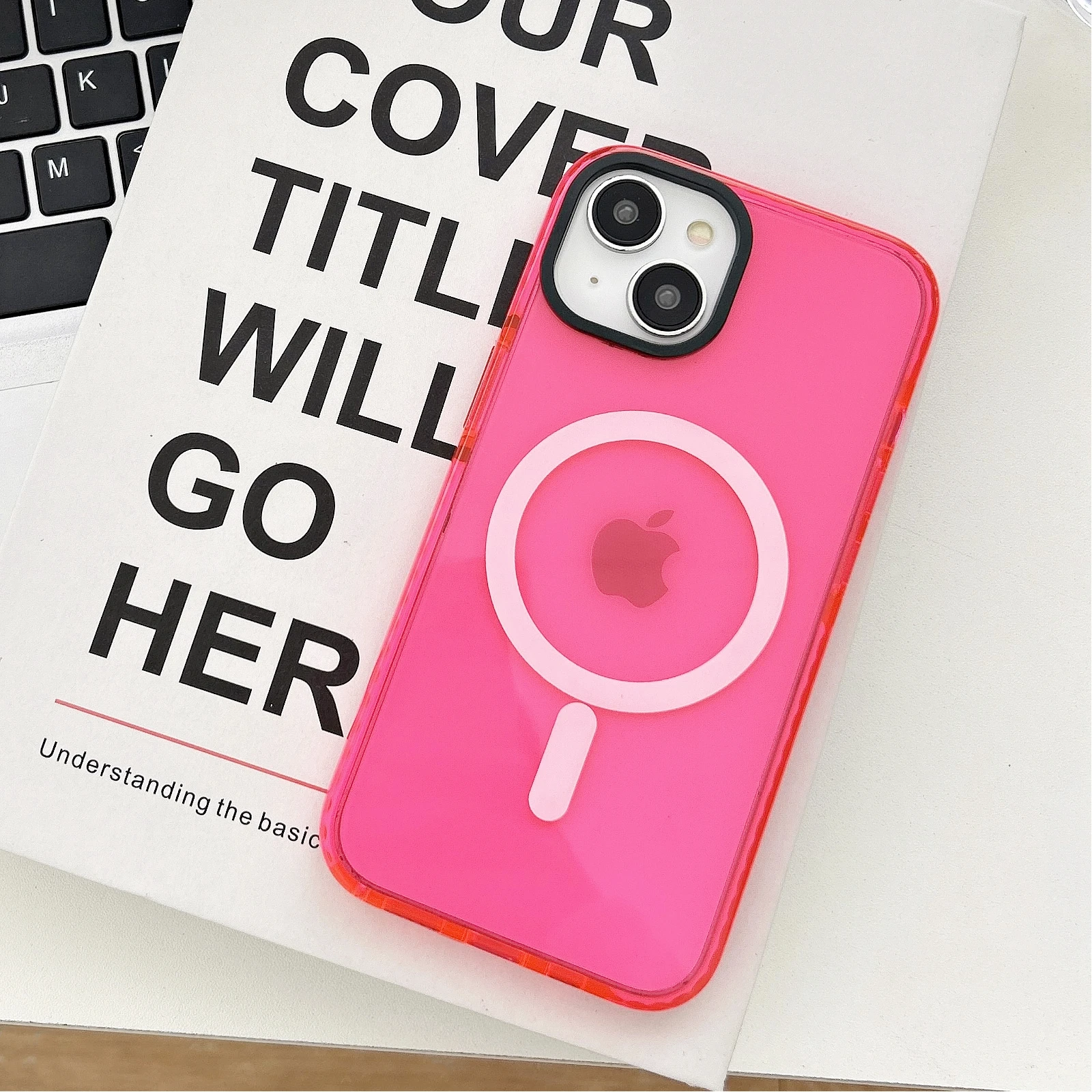 Custodia Di Ricarica Wireless Magnetica Fashion Candy Colors Per Magsafe Per Iphone 11 14 15 12 13 Pro Max Cover Posteriore Trasparente In Tpu Morbido