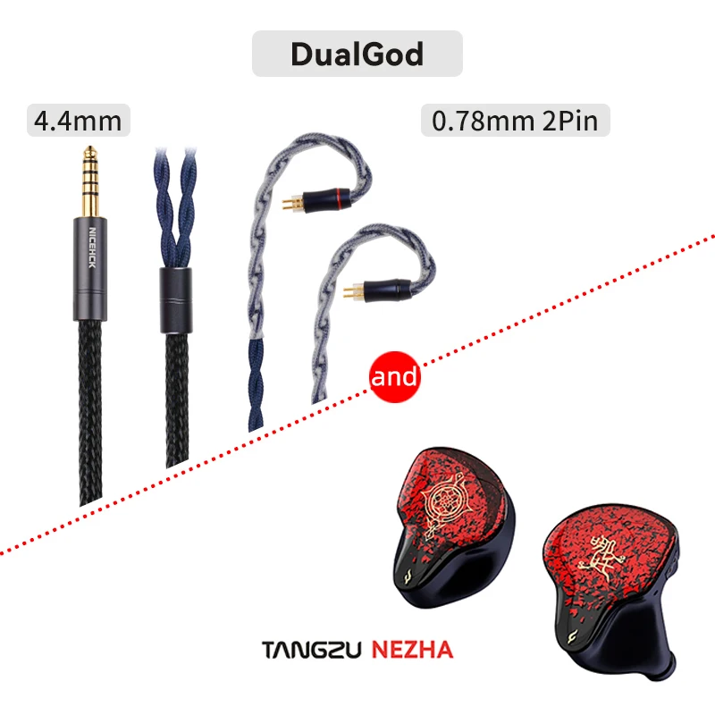 TANGZU Nezha IEM 3.5/4.4mm Modular Plug 6BA+1EST Driver Resin