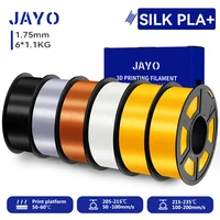 JAYO 6 Rolls SILK PLA + Filament 1.75mm SILK PLA Plus Filament Smooth Silky Shiny Surface 3D Filament Fit For FDM Printers