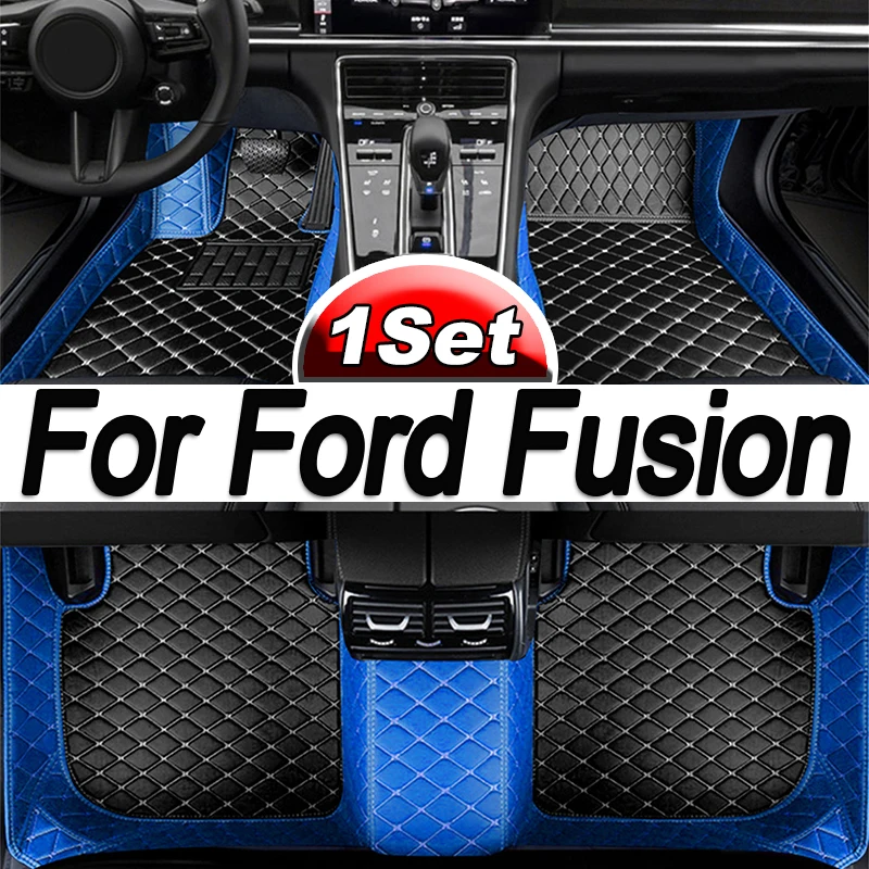 

LHD Carpets For Ford Fusion Mondeo 2016 2015 2014 2013 Car Floor Mats Leather Custom Waterproof Accessories Rugs Decoration