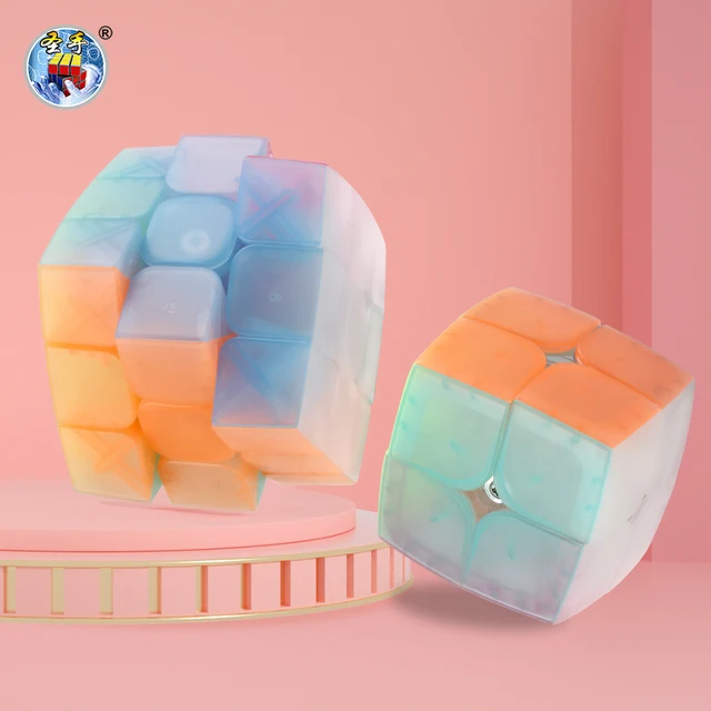 SENGSO Jelly Color Cute Cube 2x2 3x3 4x4 5x5 Magic Cubo Profession Puzzle High Quality Kid's Fidget Toys 2