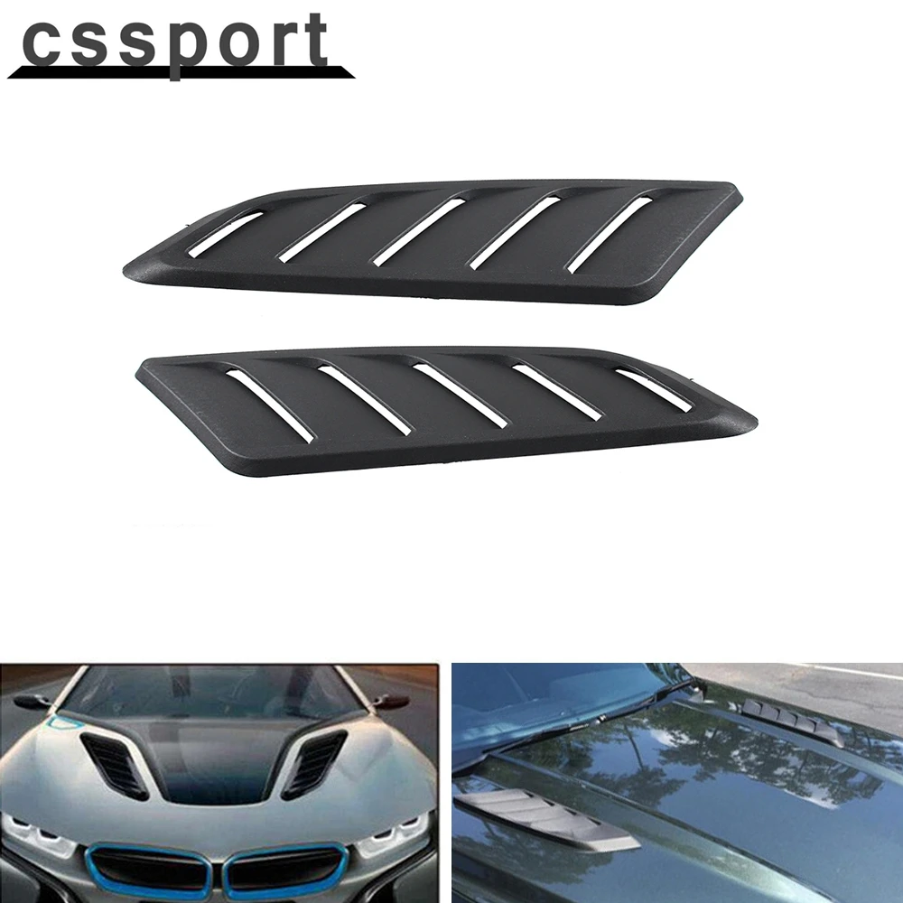 1PCS Car Decorative Air Flow Intake Front Racing Style Air Vent Hood Scoop Compatible for Ford 2005 2006 2007 2008 2009 Mustang GT V8 