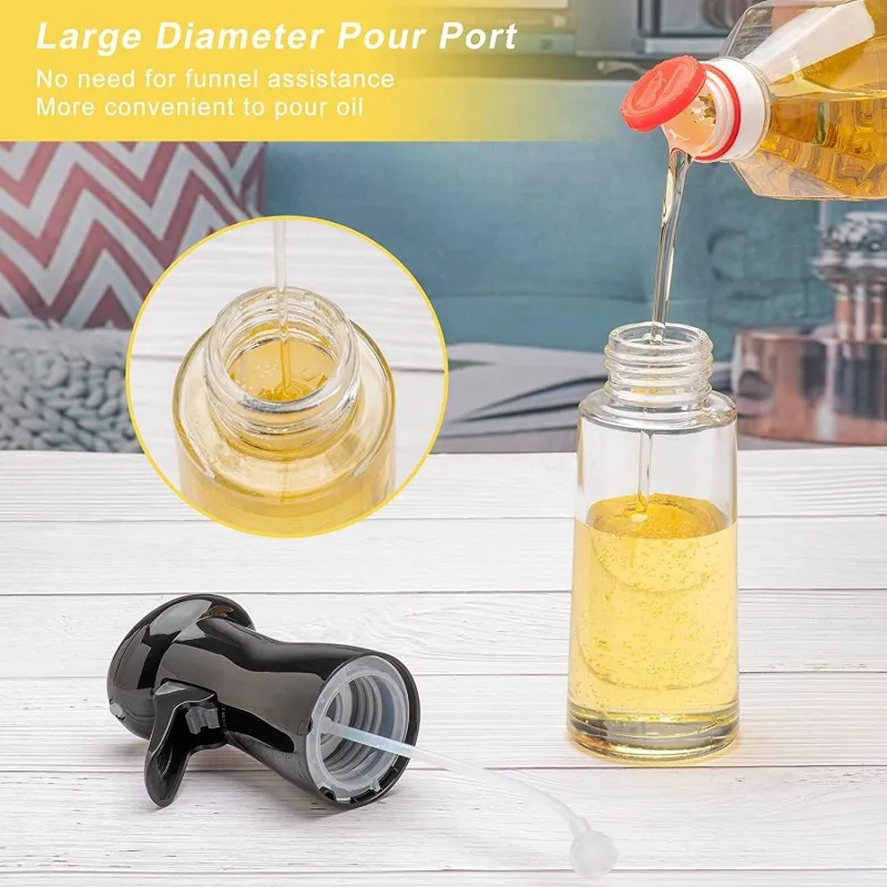 200/500ml Oil Spray Bottle Home Kitchen Cooking Oil Dispenser Fitness Fat Loss Camping BBQ Baking Vinegar Soy Sauce Sprayer oil sprayer glass oil bottle plastic oil bottle