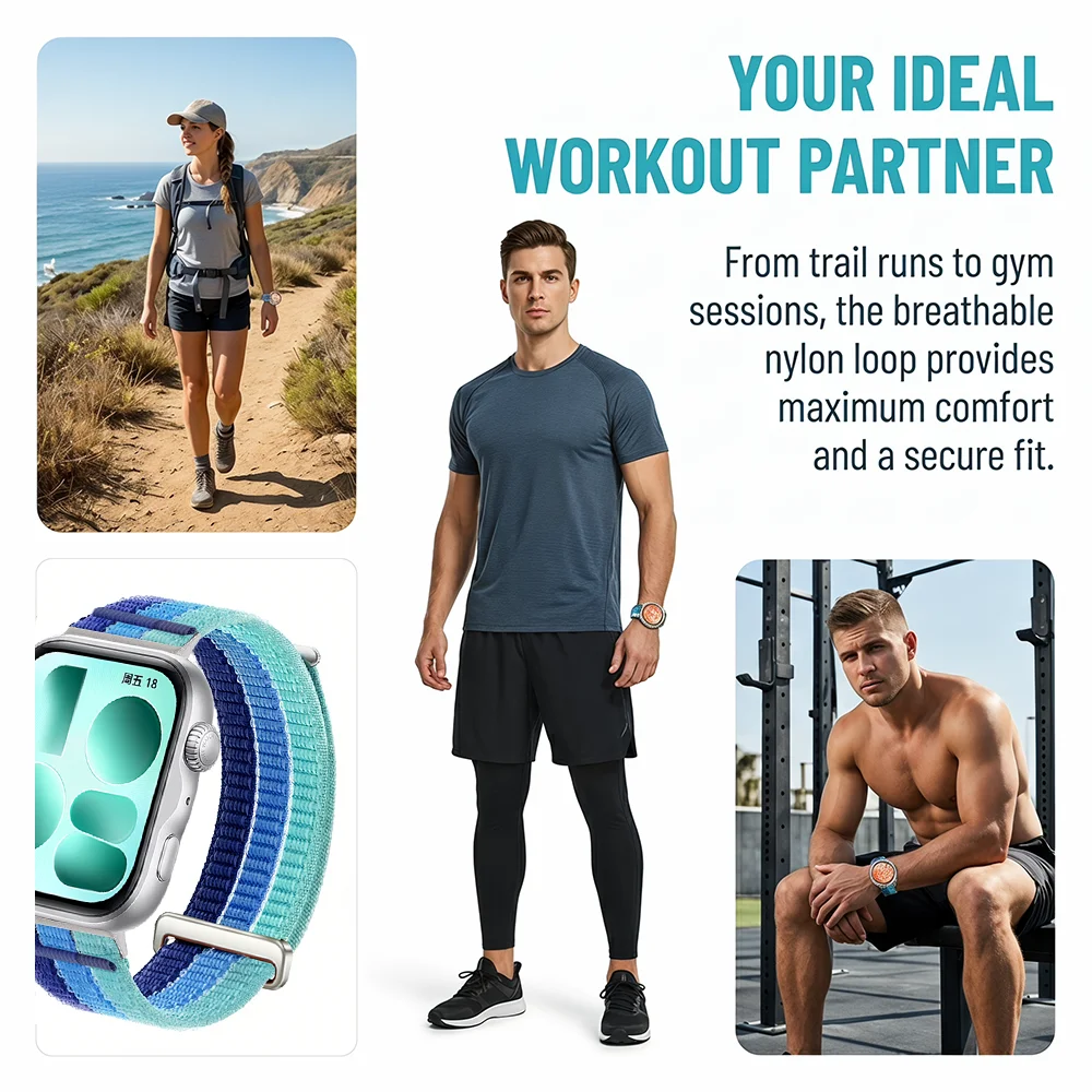 Breathable Nylon Sport Band Replacement Wristband