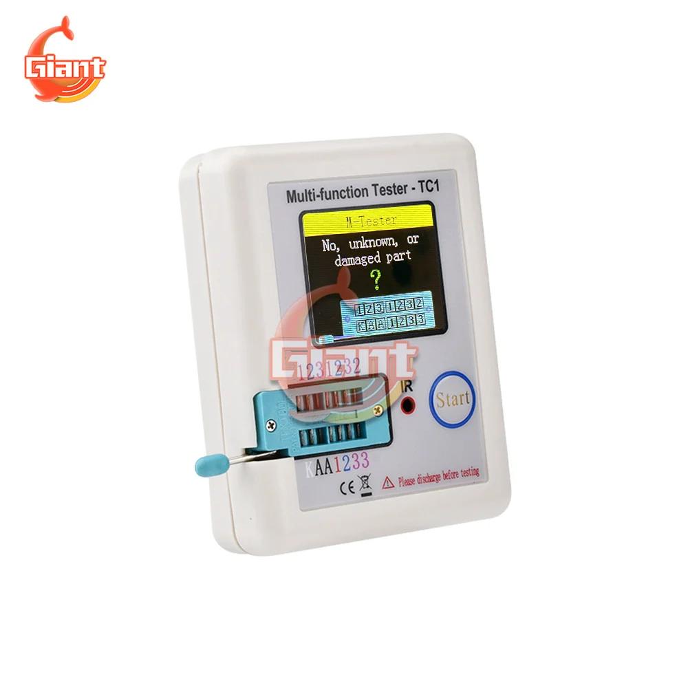 LCR-TC1 Transistor Tester TC1 TFT Diode Triode Capacitance Resistor Meter LCR-T6 TC1 NPN PNP MOSFET 2