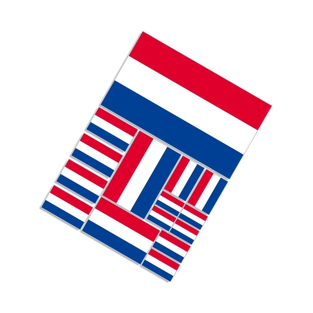 Flag Vinyl Stickers Set - Spain, Poland, Israel, Palestine, Japan, UK, France - for Car, Mirror, Motorcycle, or Laptop
