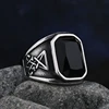90928-97ae91.jpg Bagues en acier inoxydable avec pierre d'agate noire pour hommes et femmes, bijoux de mariage de haute qualité, cadeaux simples, mode, livraison directe