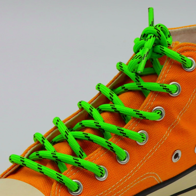 Weiou Lace 5MM Shoe Accessory Luxury Green Rope Environmental Polyester Sneaker Canvas String Nice Selection For Drop Shipping