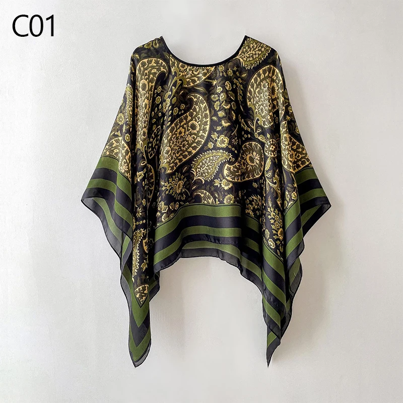 110*110cm Fashion Scarves WomenPullover scarf Shawl Print Silk Satin Hijab Female Bandana Luxury Brand Square Ladies bandanna fo