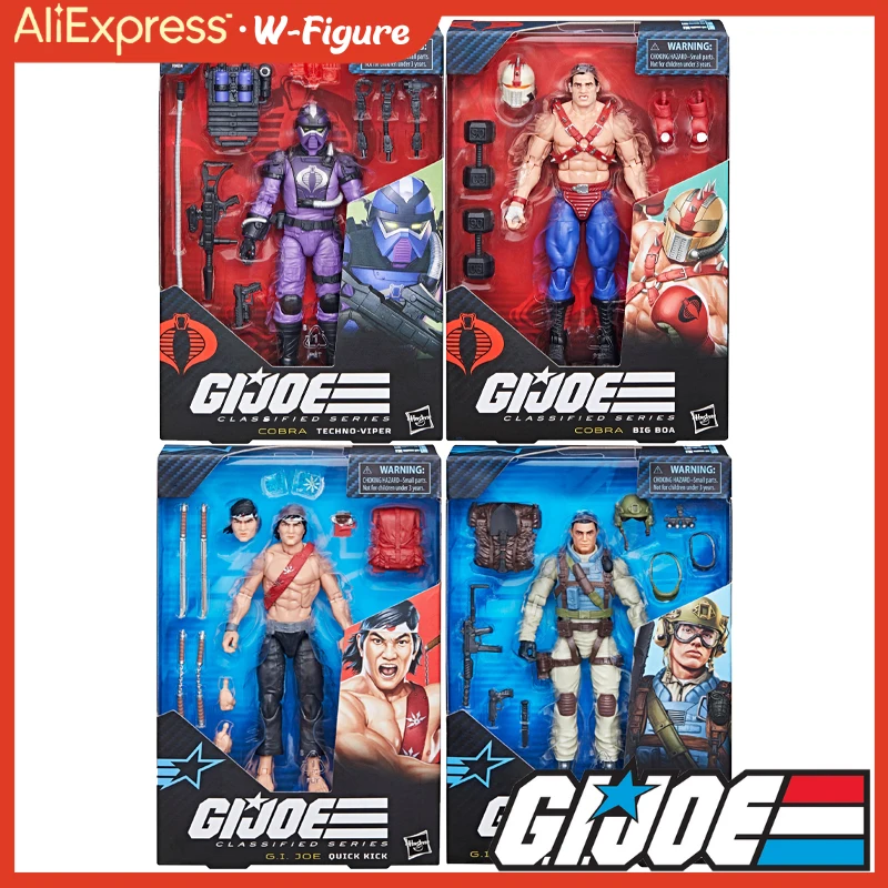 

Hasbro G.I. Joe Classified Series, Big Boa/ Airborne/ Quick Kick/ Techno-Viper 6-Inch Action Figure Premium Collectible Toys