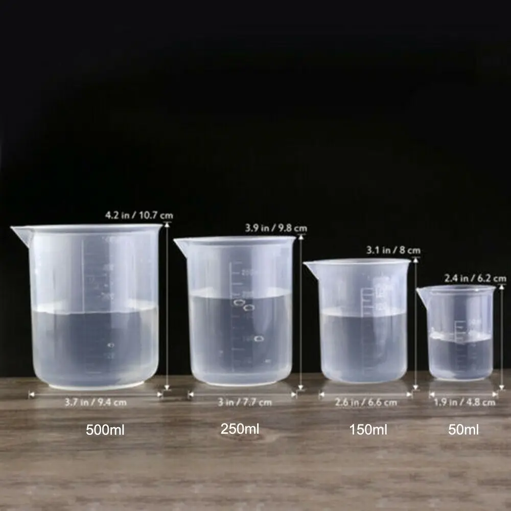 Plastic Transparent Measuring Cup plastic measuring cup Laboratory Beaker Pour Spout Liquid Jug Graduated Cup Measurement Tool Kitchen Baking Supply
