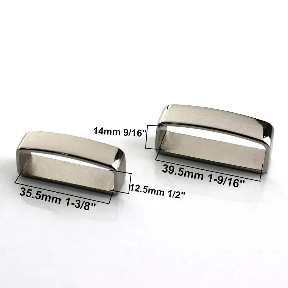 Metal D Ring Buckle 2Pieces Belt Keeper Metal D Shape Belt Strap Loop Ring Alloy Buckle Leather Craft DIY Parts Accessories