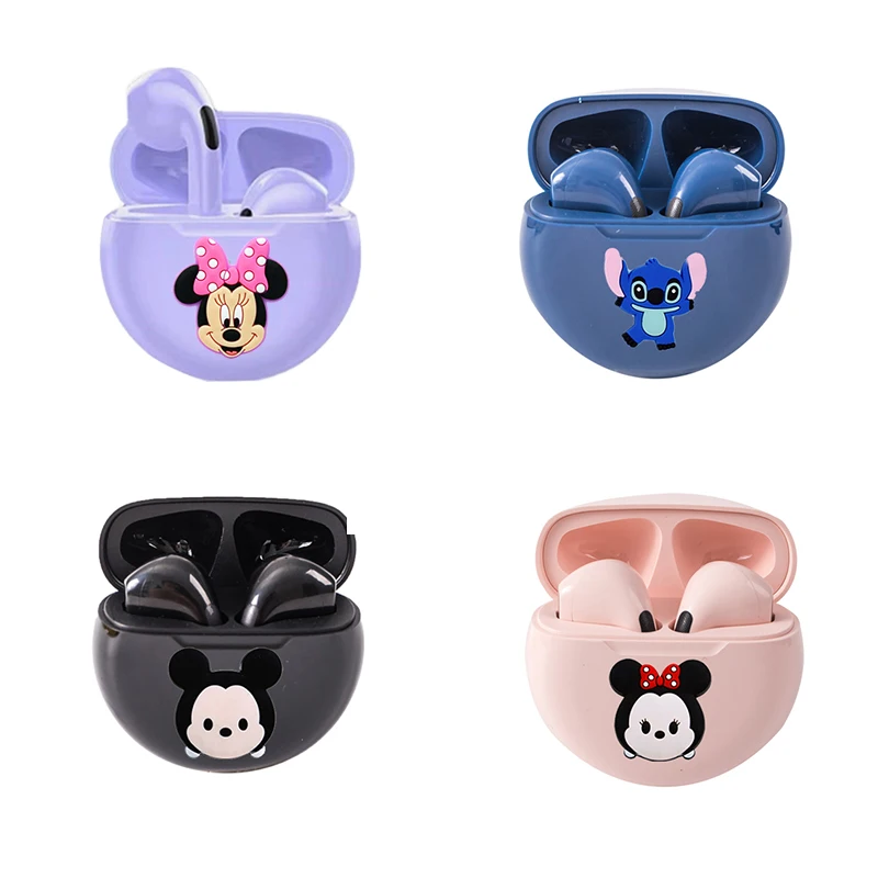 Cuffie Bluetooth Auricolari Disney Air Pro 6 Con Auricolari Stereo Hifi Per Iphone Cuffie Bluetooth Wireless Android