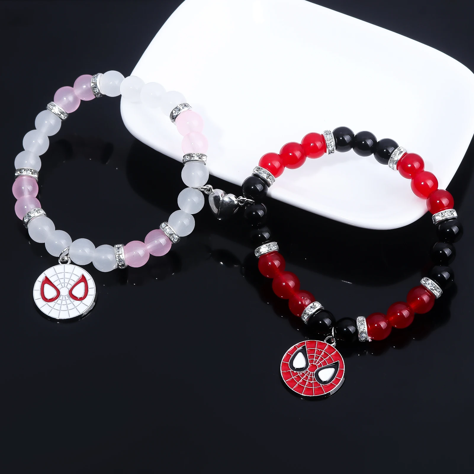 Bracelets Perles Spider-Man et Spider-Gwen