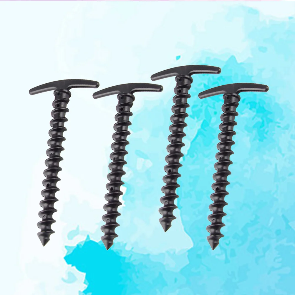 

10 Pcs Camping Things Accesorios Para Screw Tent Pegs Spiral Camping+equpment Stakes Campingsupplies