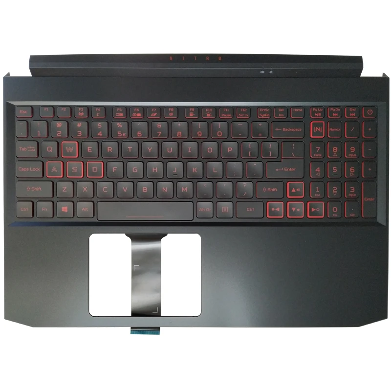EUA, AN515-44, AN515-55, Palmrest Upper Red Backlight, Novo