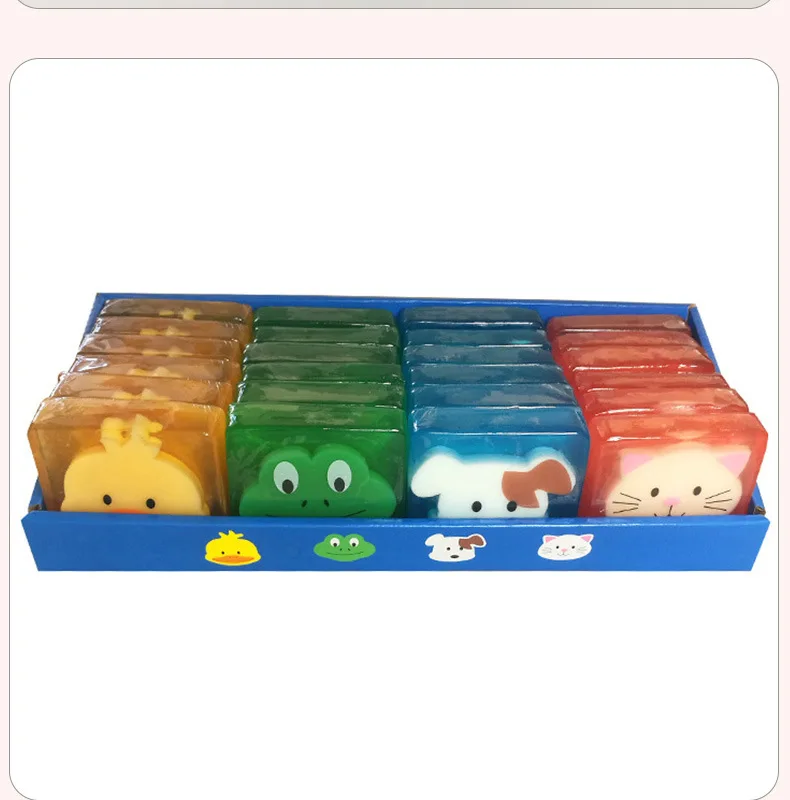 Handmade Cartoon Animal Soap  Children's Handcrafted for Bath Hand Washing Essential Oil Baby Kids Animals Shape Cleansing Soaps Bathroom toiletries Owl Pig Dog Cat Frog Duck Cow Chick Mouse Bear