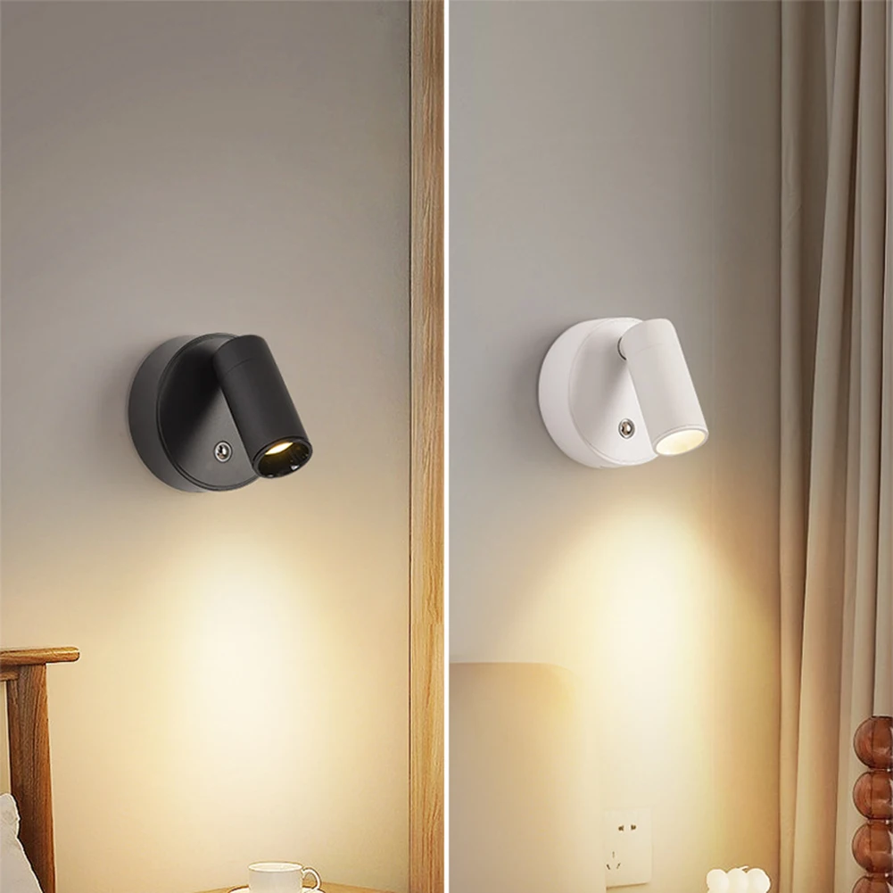 조절식 벽 조명, USB 충전식 LED 벽 스콘스 조명, COB 터치 컨트롤, 따뜻한 실내 조명, 방 장식, 1800mAh, 3W