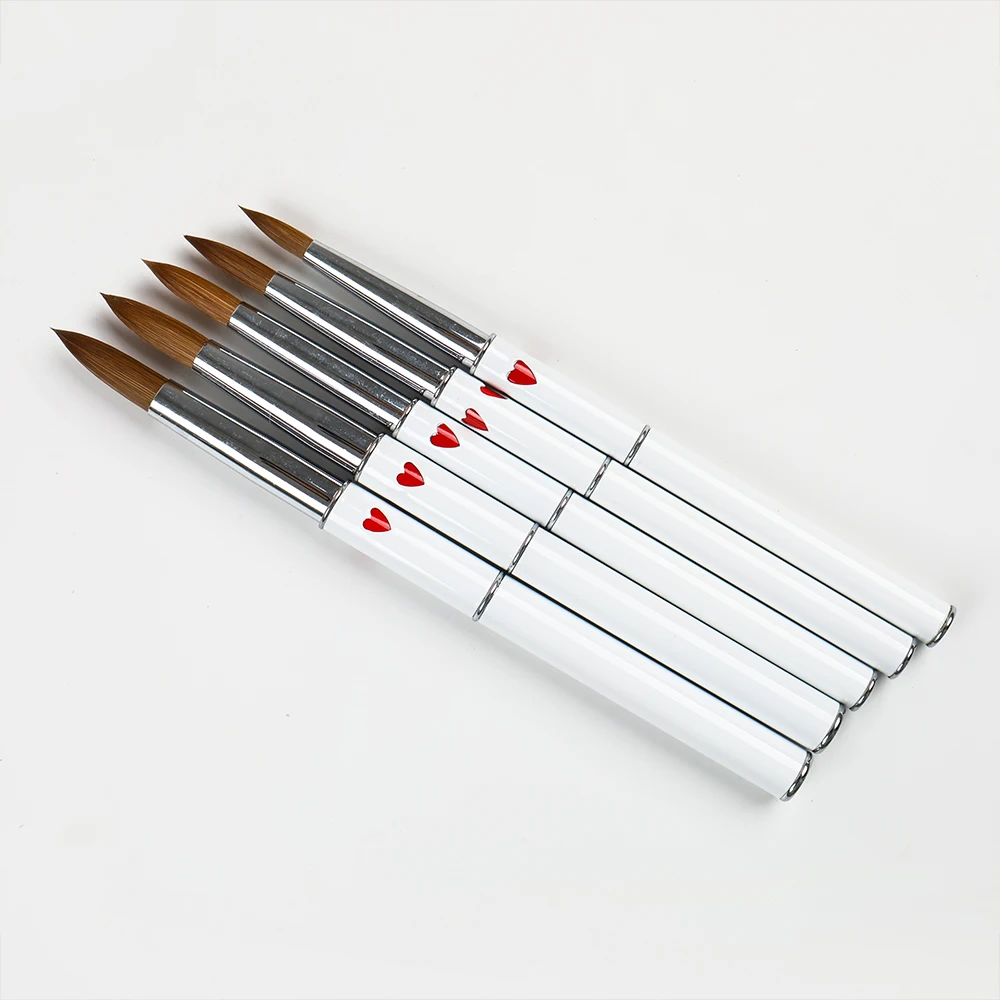 BQAN #8-22 Kolinsky Nail Brushes for Acrylic Nail Brush Round Head Professional Gel Builder Acrylic Powder Brush for Nails 4