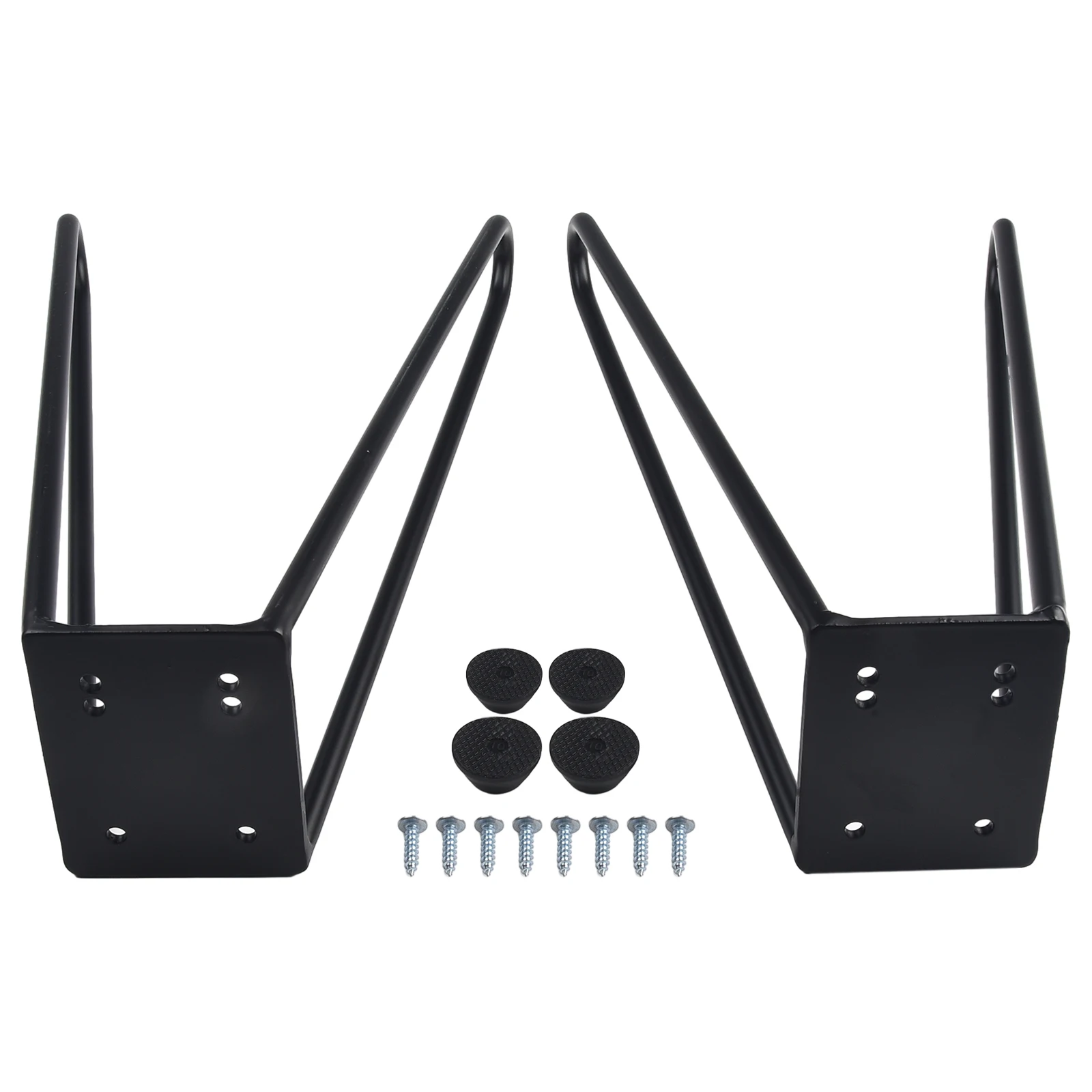

Foldable Metal Legs for Custom Furniture, Industrial Style, Supports up to 300lb, Satin Black Finish, Rubber Feet