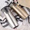 450ml Thermos Bottle For Coffee Vacuum Water Cup Business Office Car Use One-Click  Open Water Dispensing Thermal Cup 2