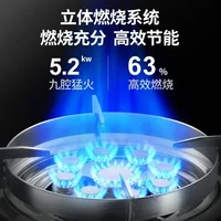 Gas Double Cooker Counter Top Nine Cavity Slam Fire Stove Old Stainless Steel Double Cooker Natural Gas Liquefied Gas 2