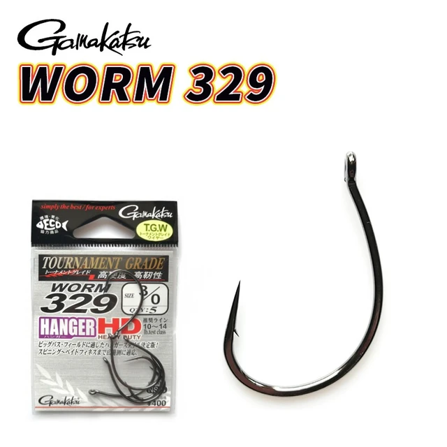 GAMAKATSU Worm 329 Wacky Japan Drop Shot Fishing Hooks Fishing hook For  Soft Worm Lure Hook Barbed Fishing Tackle - AliExpress