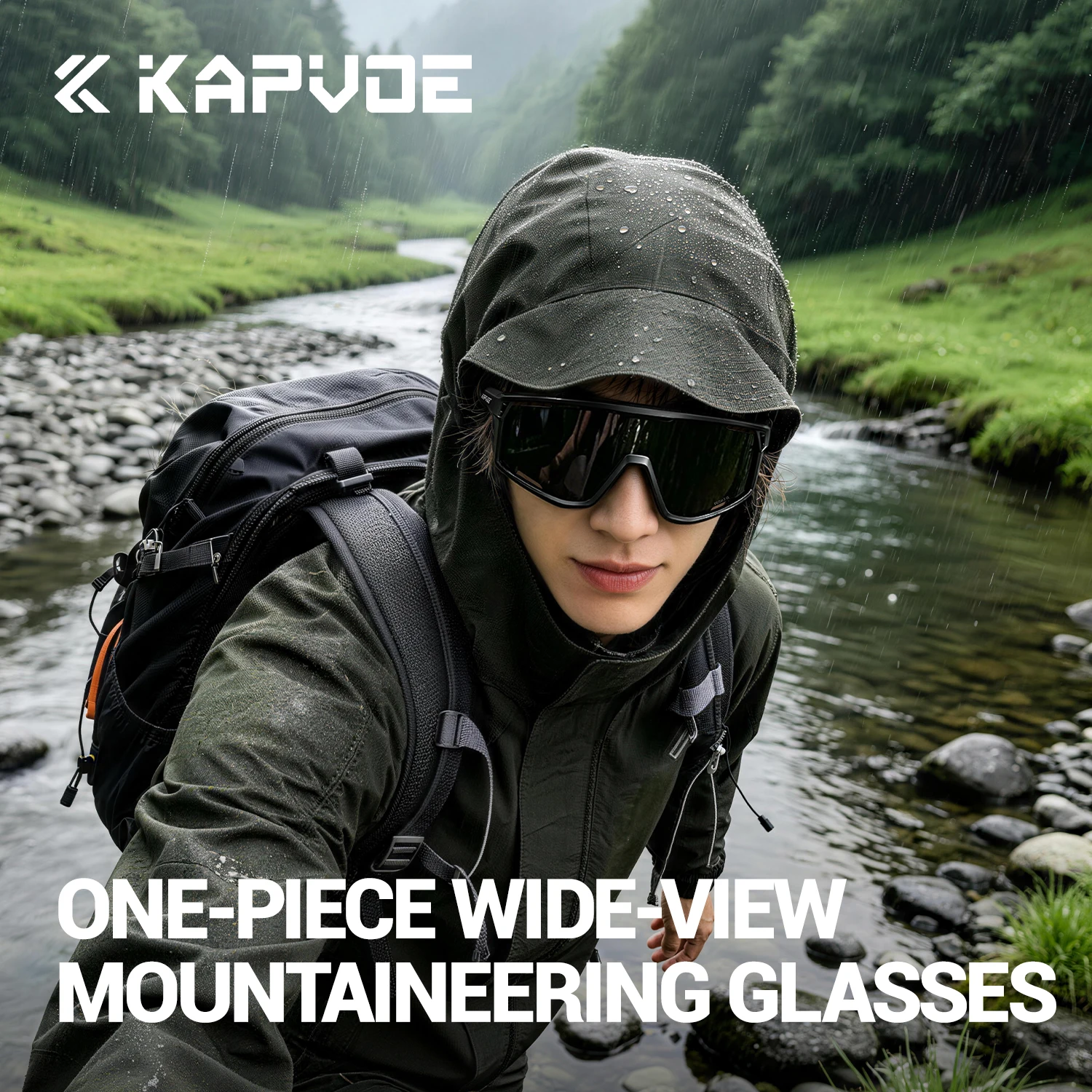 KAPVOE HD 하이킹 편광 선글라스 세련된 야외 스포츠 자외선 차단 사이클링 안경 낚시 운전 러닝 선글라스