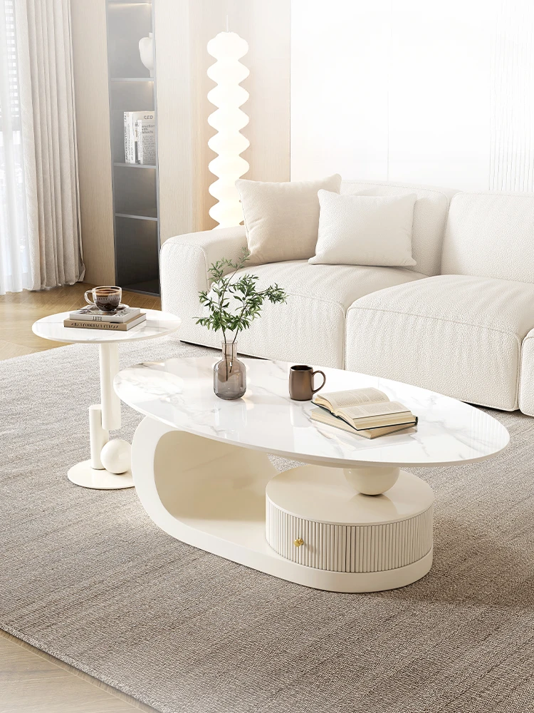 

Современный классический овальный журнальный столик люкс для небольшой квартиры гостиной дизайнерский креативный боковой стол