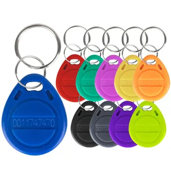 스마트 보안 문짝 엔트리 액세스 제어 ID 키체인 토큰 태그, 125KHz 읽기 전용 RFID TK4100 EM4100 근접 키포브, 10 개, 20 개