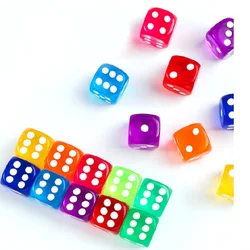 JouetMélange magique Jeu de calmar sottises plaisanter Compétence Jeu de dés pour adolescent de 14mm, couleur, points transparents, Bar de Mahjong, coin rond, tamis à cristal, accessoires magiques de fête en plastique 