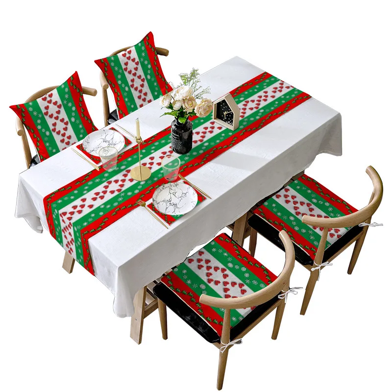 

Christmas Day Anti fouling Table Flag Mat Wedding Party Light Luxury Rectangular Coffee Table Flag Kitchen Accessories