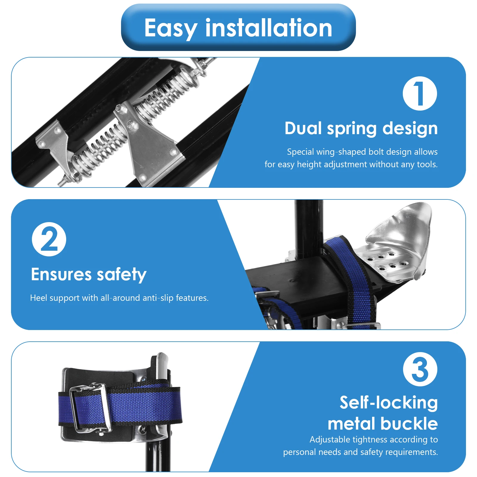 Aluminum Alloy Stilt Adjustable Heights Climbing Tool