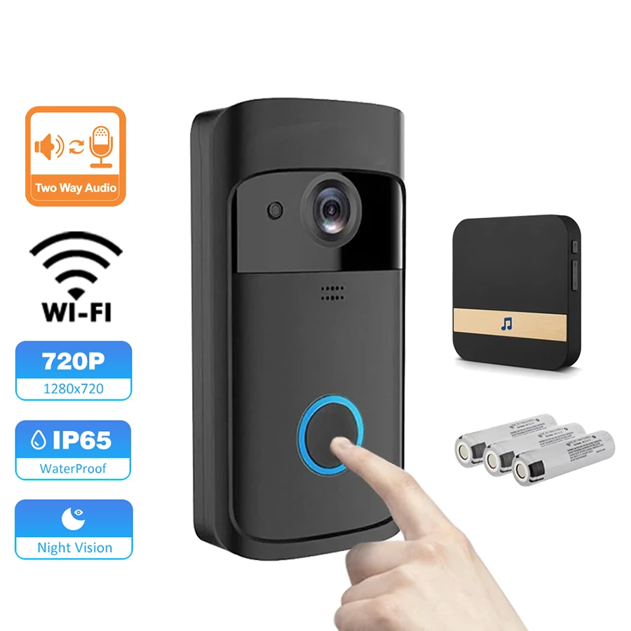 Bebida sabio Maravilloso Timbre de puerta inteligente con cámara Wifi, intercomunicador con  videollamada inalámbrica para apartamentos, timbre de puerta para teléfono,  cámaras de seguridad para el hogar| | - AliExpress