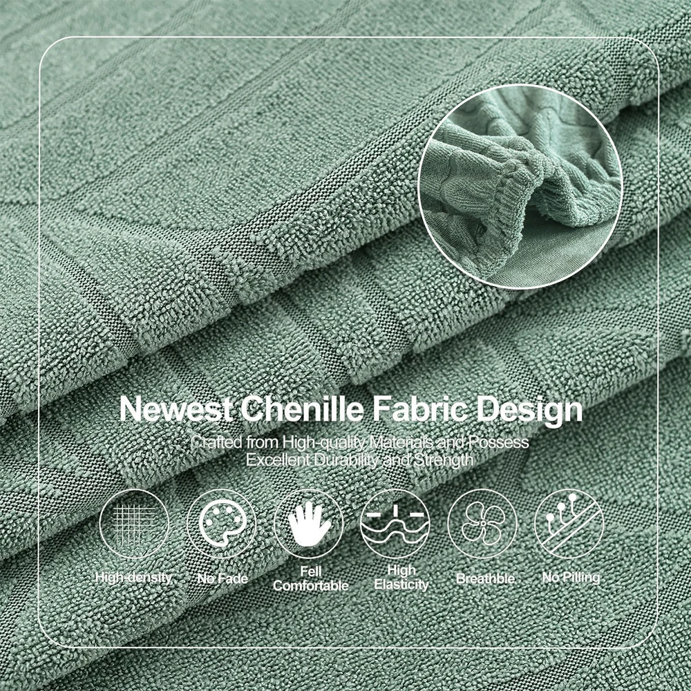 Waterproof Stretch Sofa Cushion Cover Jacquard Fabric Pure Sofa Cover Removable Protector Couch Cover Chaise Lounge Living Room 6