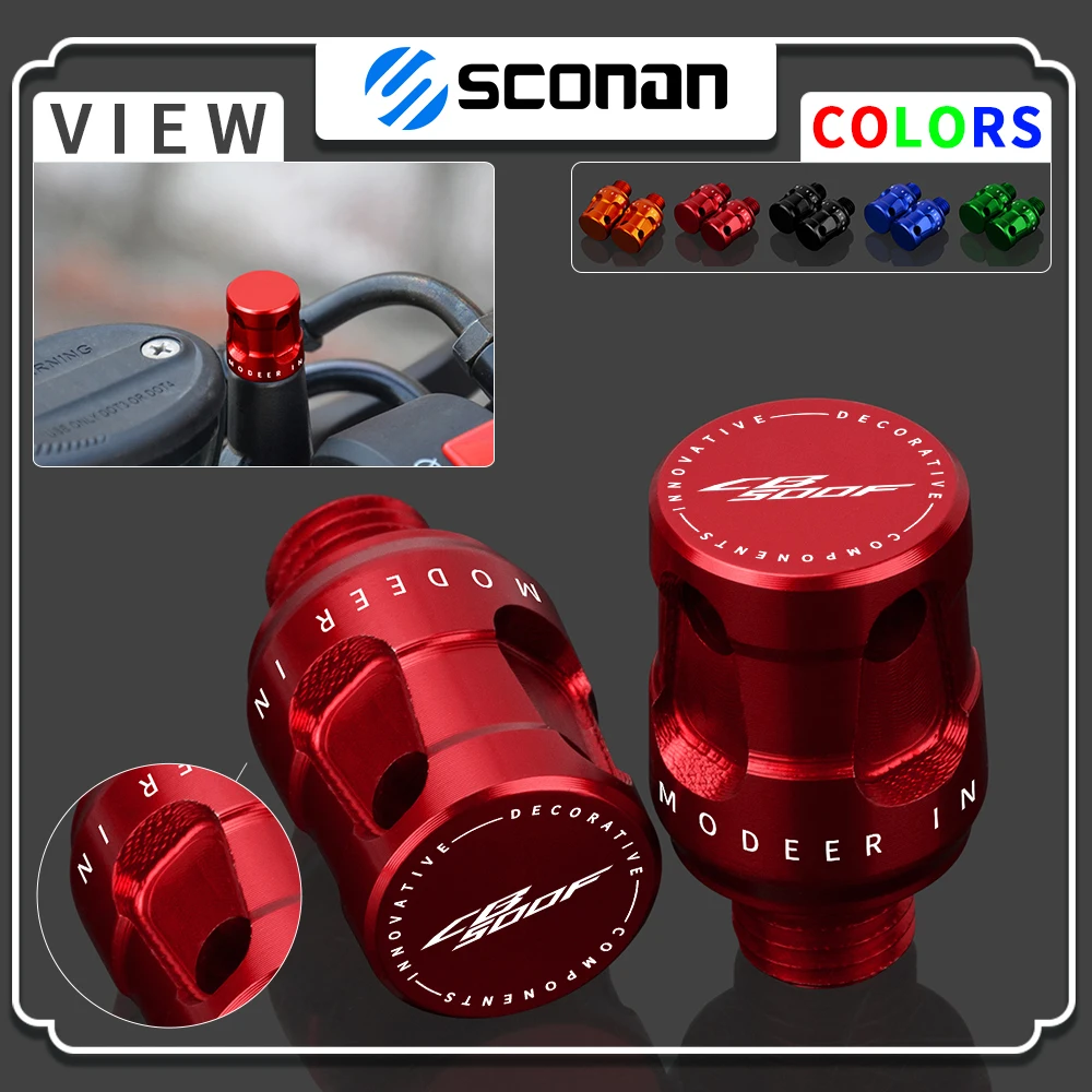 

For HONDA CB CB500 F CB 500F CB 500 F cb 500 f/x Motorcycle Mirror Hole Plugs CNC Aluminum Bolt M10*1.25 Motorcycle Accessories