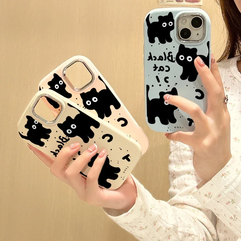 Adorable Black Cat Protective Phone Case