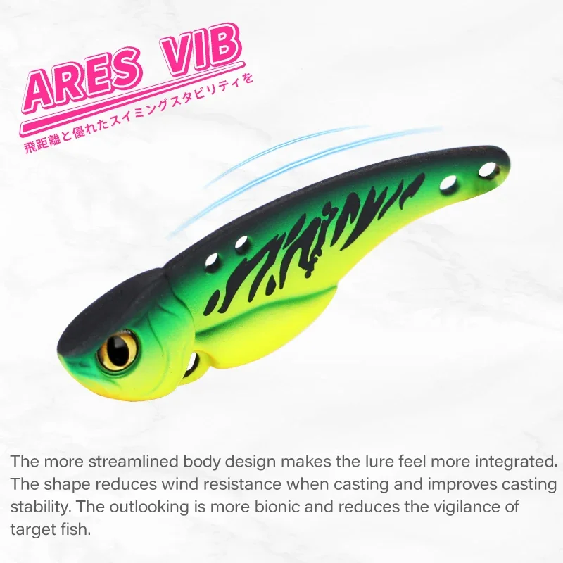 Premium Metal VIB Fishing Lure with Treble Hook and Low Center of Gravity