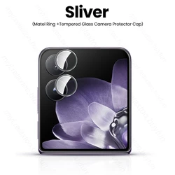 Premium Aluminum Alloy Camera Protector Ring Cover - Metal Lens Glass Case for Mix Flip 5G (Sliver-01)