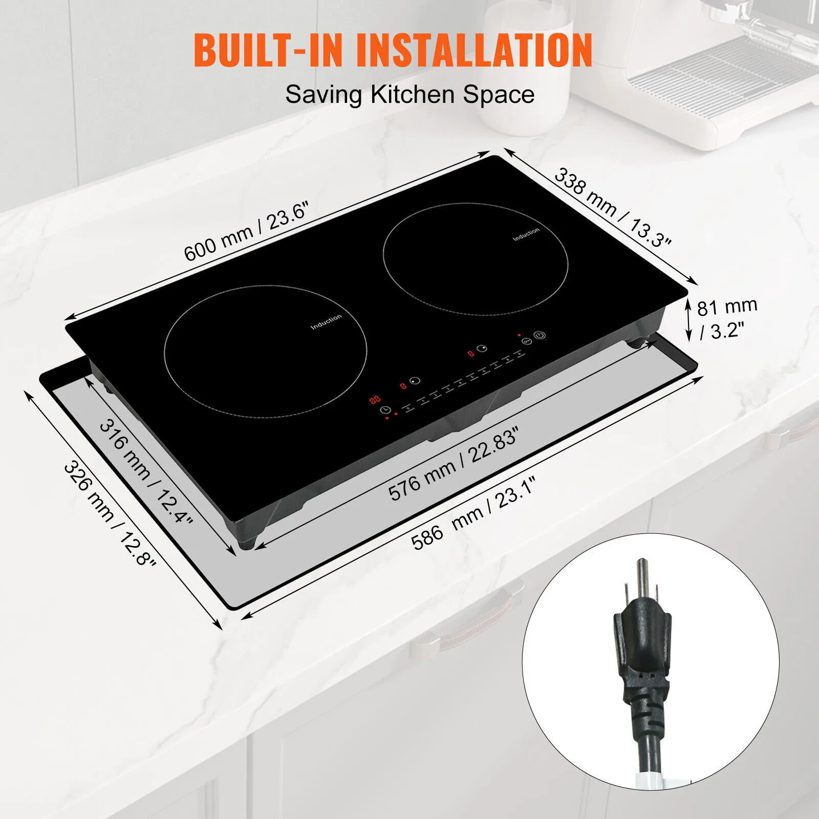Electric Dual Digital Induction Cooker Cooktop Countertop Burner Hot Plate