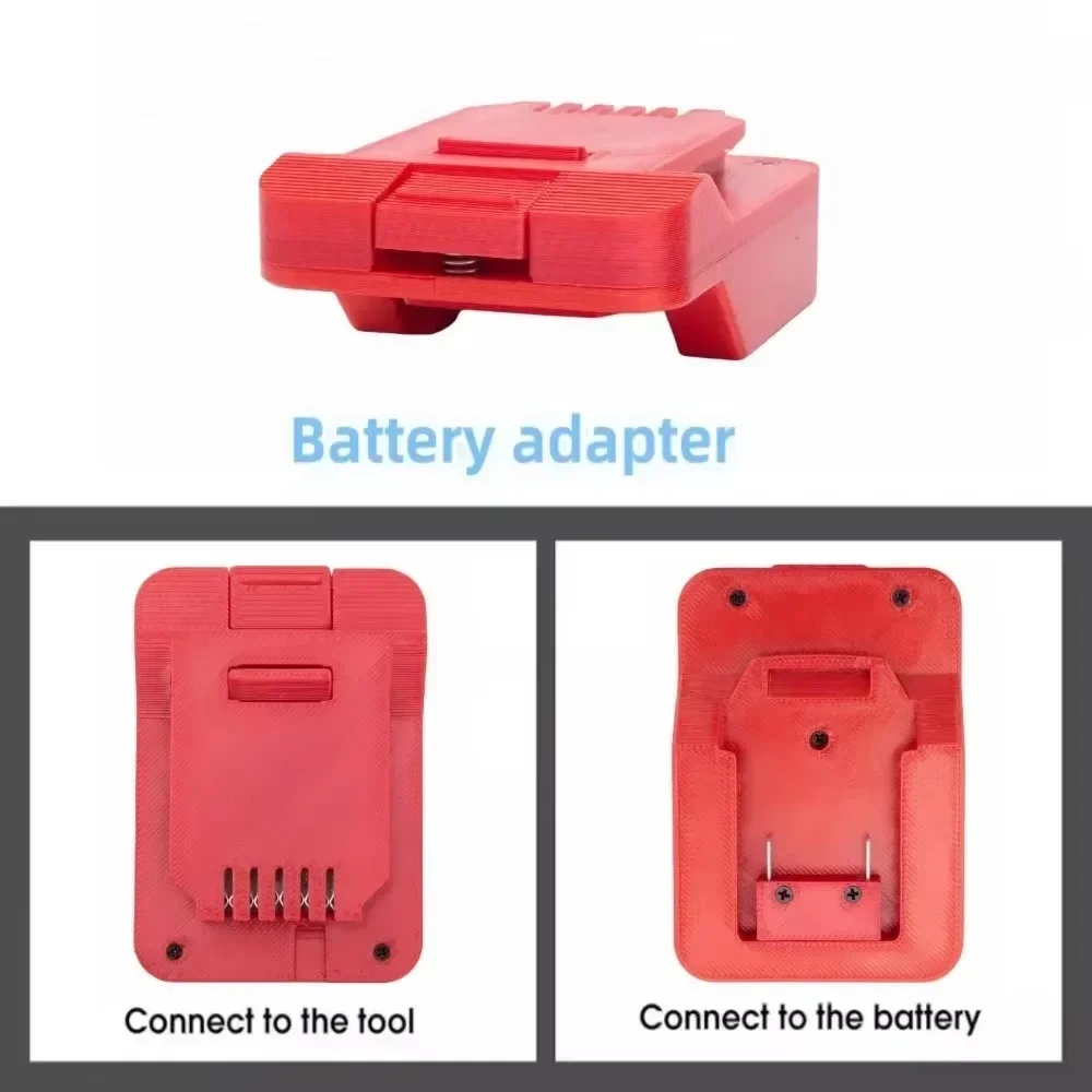 Batterijadapter Converter voor Einhell Power X-Change 18V naar voor PARKSIDE X20V Team Tools Lithium-Ion Aansluiting Anti-Slip Ontwerp Zwart 90x60mm Plastic Lichtgewicht Veilige Pasvorm voor