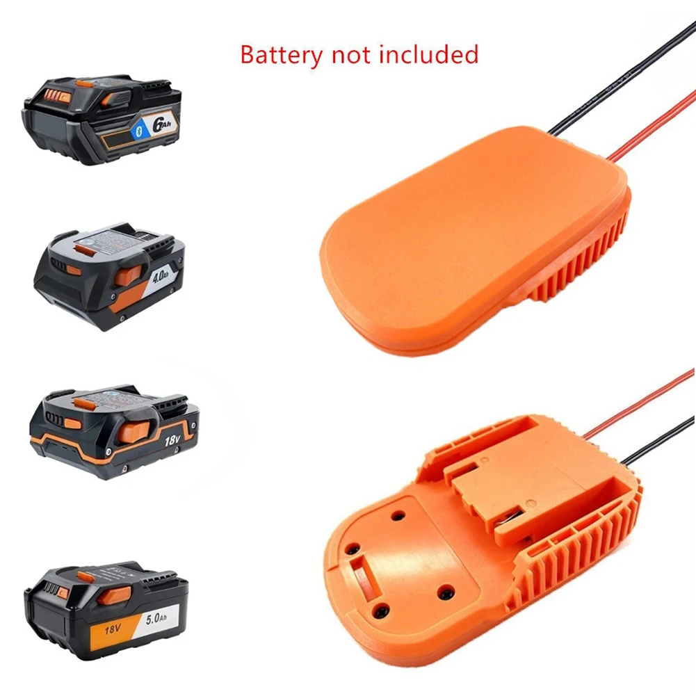 

44444444444 Adapter With Fuse For Ridgid AEG 18V Hyper Li-ion Battery L1815R B1820R DIY Power Connector Battery Adapter Dock