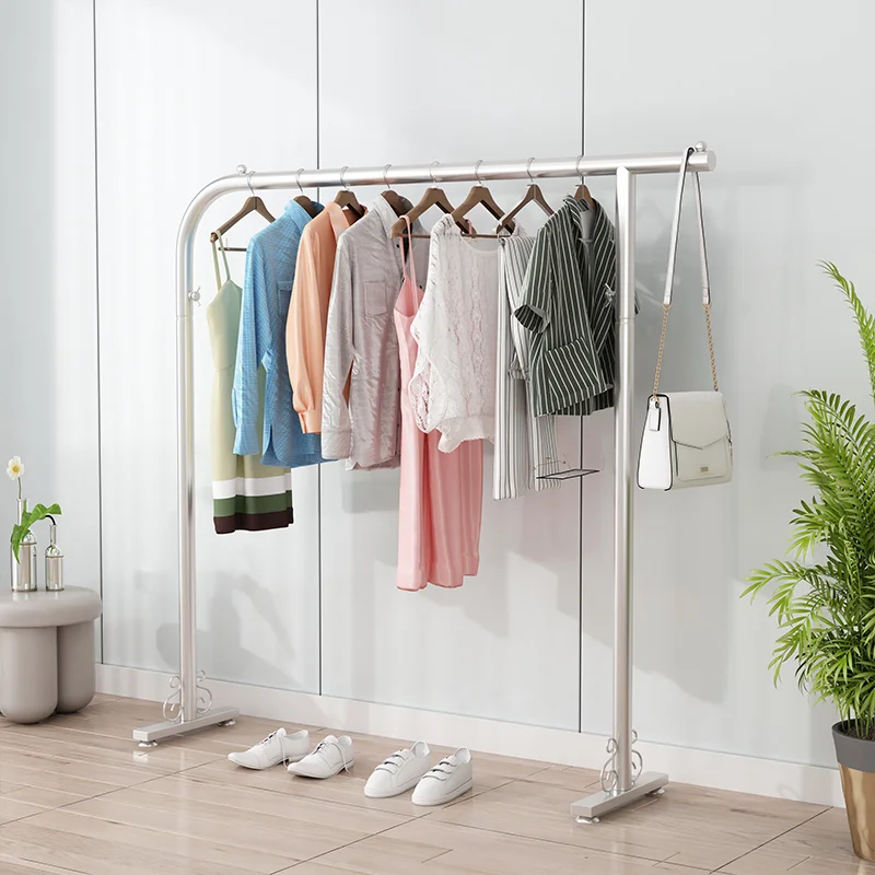 

Luxury Design Coat Racks Standing Clothing Hanger Hallway Bedroom Clothes Rack Metal Space Saver Pie Nordic Furniture