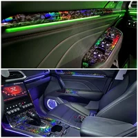 Autocollant de voiture auto-adhésif en Fiber de carbone forgé au Laser brillant, Film de carbone en vinyle brillant pour décalcomanie de voiture 6